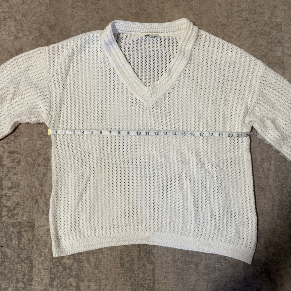Z Supply Kiami White Crochet Sweater (L) - Picture 9 of 9